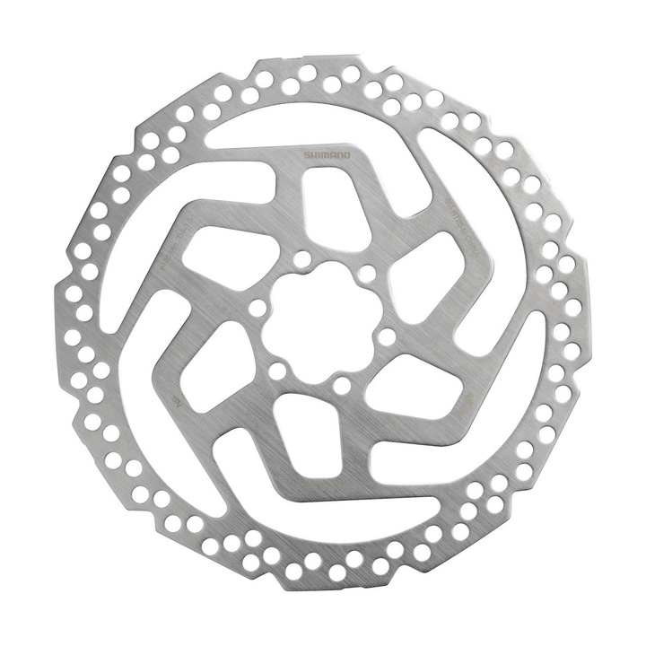 Disc frana bicicleta, Shimano, 6 suruburi, Argintiu