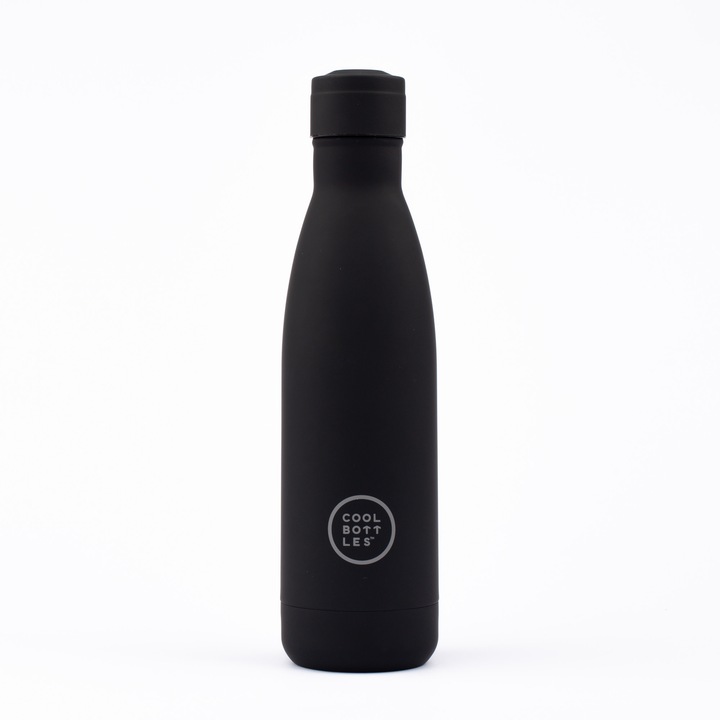Бутилка, Термоизолационна, Cool Bottles, Inox, 500 ml, черно