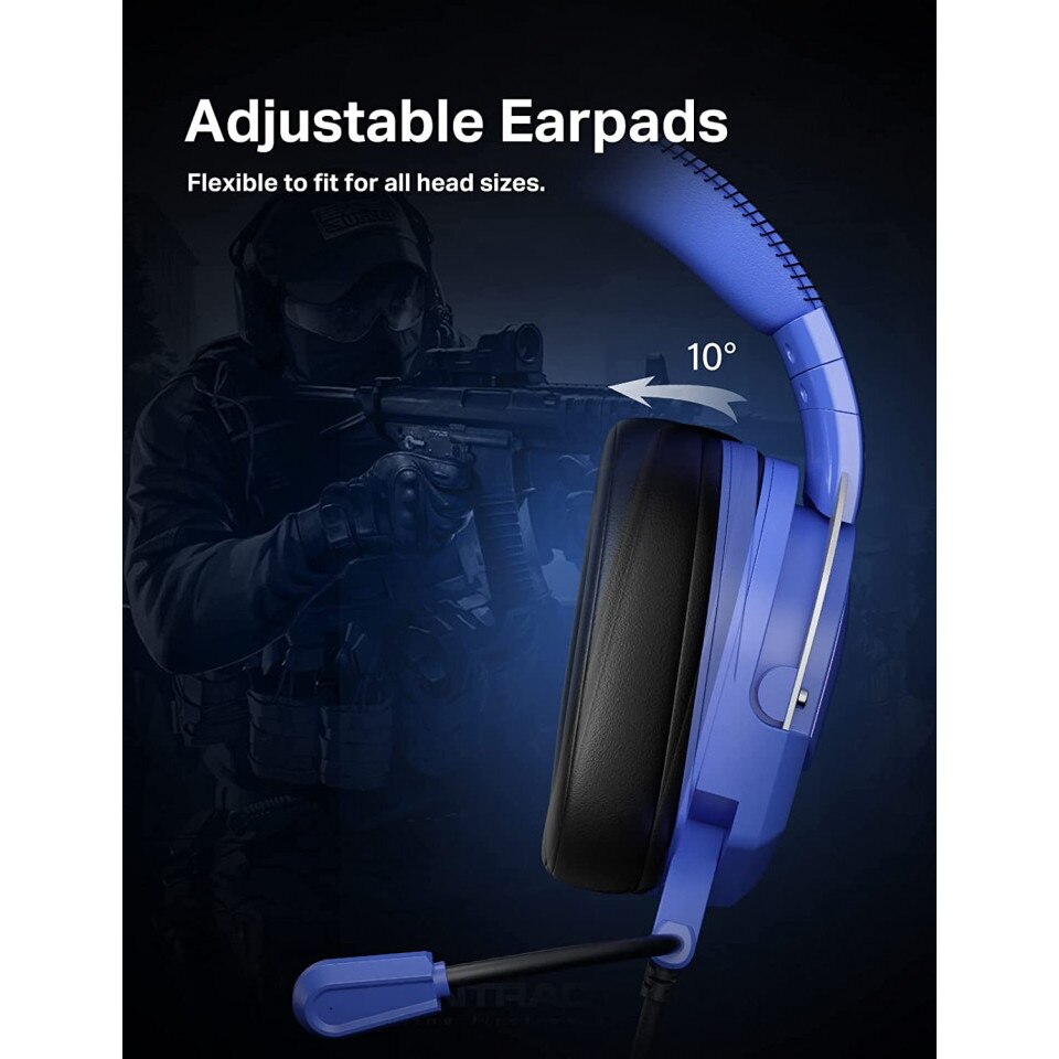 Karll Ziumier Gaming Headset, vezetékkel és mikrofonnal, kompatibilis