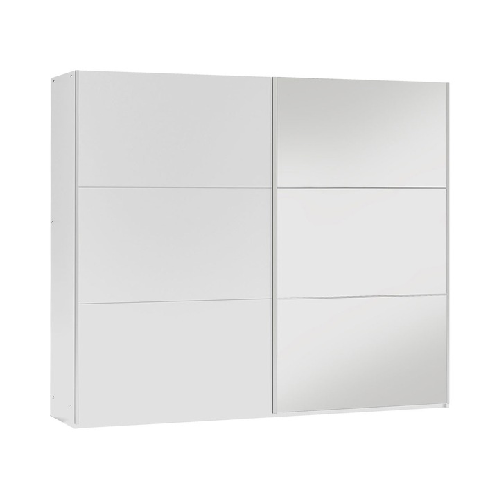 Dulap Ogino 250 cu oglinda, alb, MIRJAN 24, 250x65x215 cm