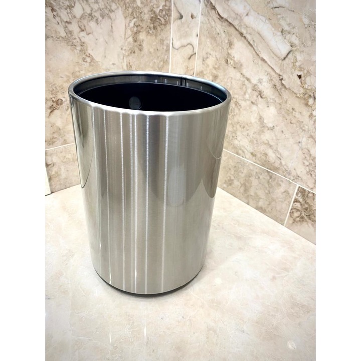 Szemetes fedél nélkül, matt ezüst, PRH-SF7SM-Y02-2023, 7L