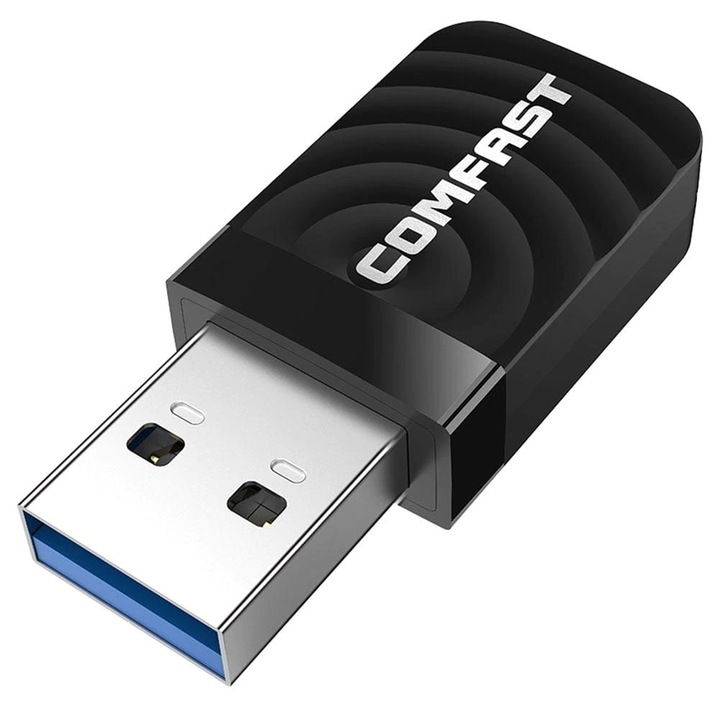 WiFi adapter, SwiatKabli, Kétsávos 2.4GHz és 5.8GHz, Fekete