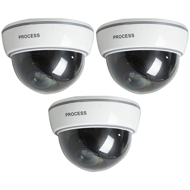 Kit camera CCTV fals, LED IR, 3 x AA, 12,5x8 cm, 3 buc