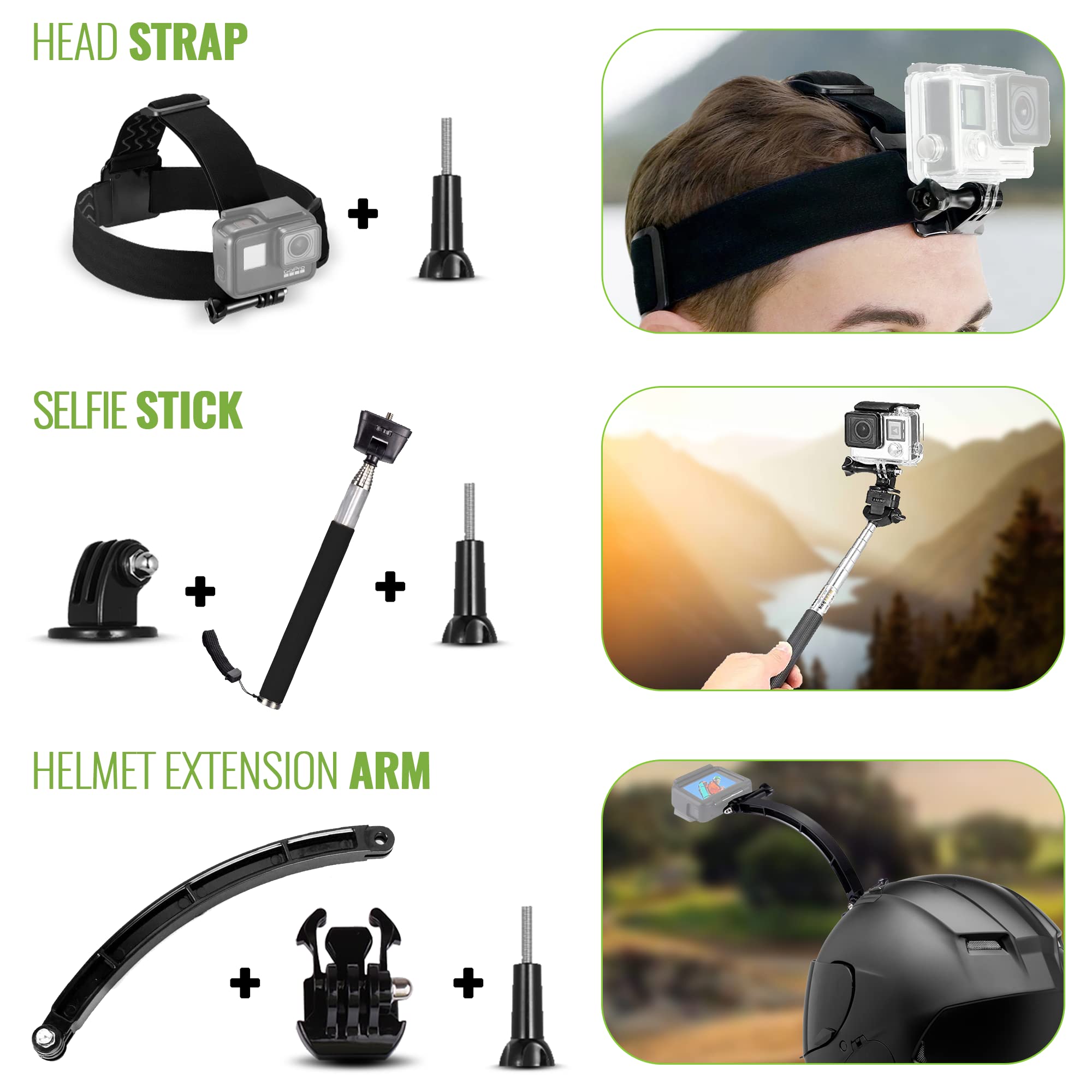 PROtastic® 2x Lange Duimschroeven – Reserve Voor GoPro Hero & SJCAM Actiecamera's – Compatibel Met Behuizing & Houder – Professionele Kwaliteit