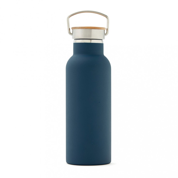 Termosz, Vinga by AleXer, 42FEB232535, 500 ml, 22.3xØ7.3 cm, Acél, Kék, utazótáska mellékelve