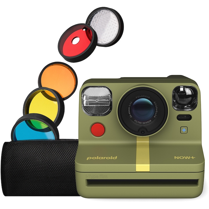 Фотоапарат за моментни снимки Polaroid Now+ Gen 2 - Forest Green
