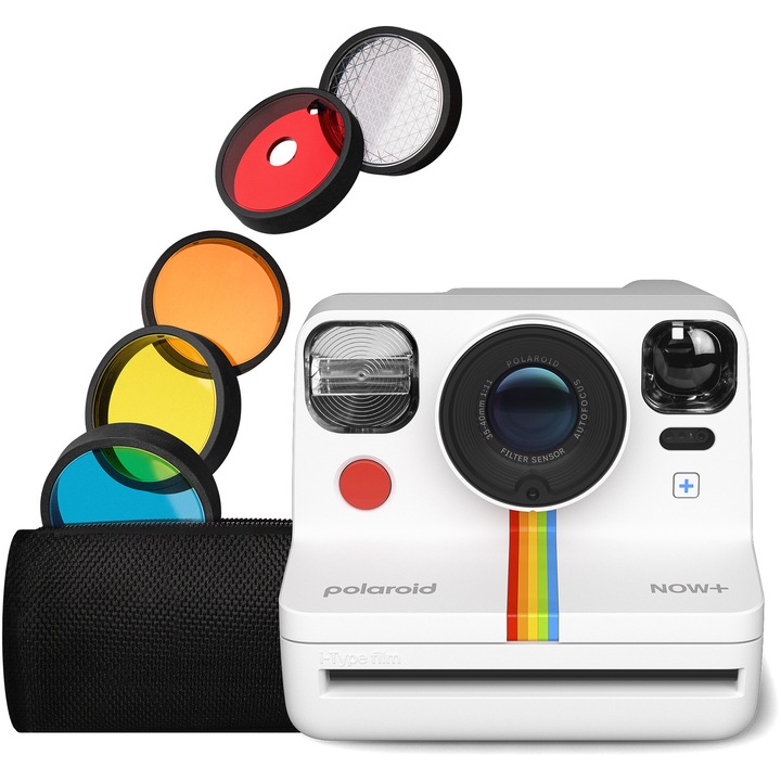 Фотоапарат за моментни снимки Polaroid Now+ Gen 2 - White