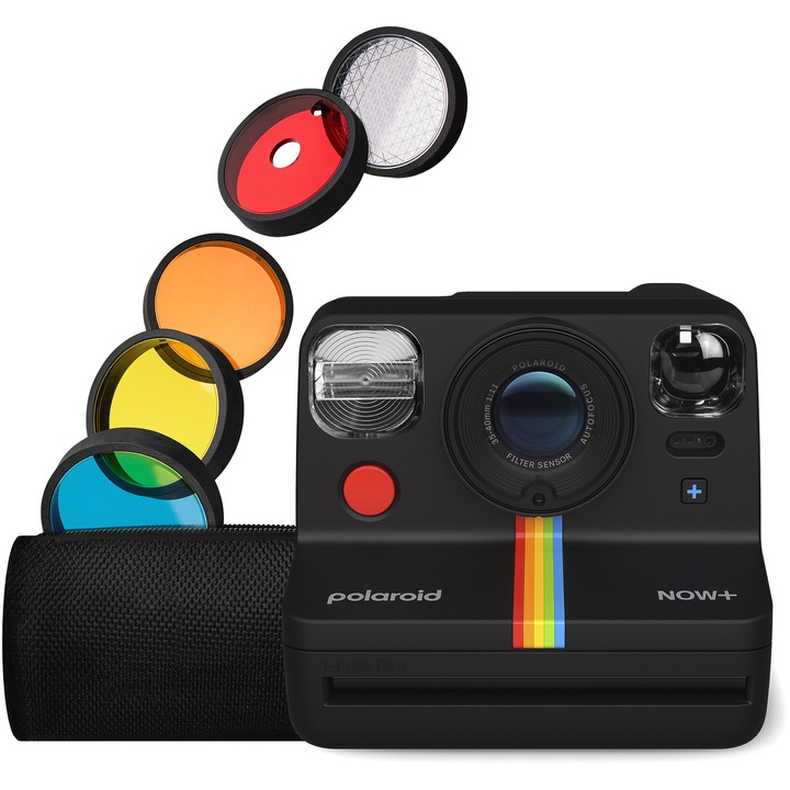 Фотоапарат за моментни снимки Polaroid Now+ Gen 2 - Black