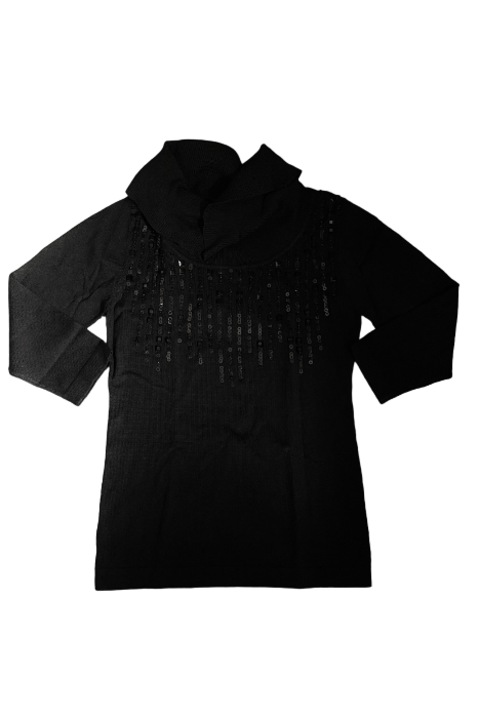 OEM Christa Probst női pulóver, pamut, fekete 38