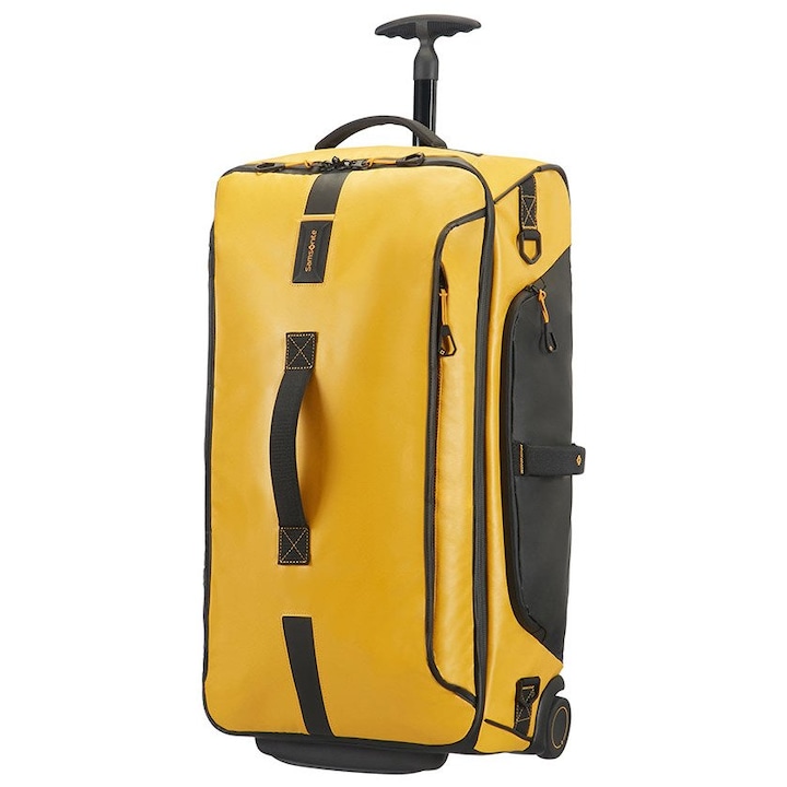Пътна чанта, Samsonite, 74,5 л, Полиестер, Жълта