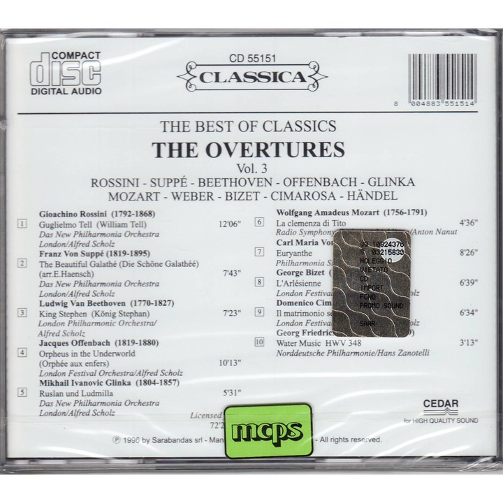 The Best Of Overtures CD