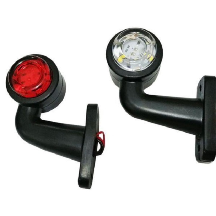 Комплект странични габаритни светлинни за камиони, ремаркета, платформи 12V 24V, Бял / Червен