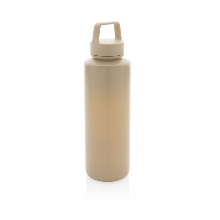 Sticla de apa bidon sport, Everestus, 42FEB231007, 500 ml, 22.5xØ6.6 cm, Polipropilena, Silicon, Maro, saculet inclus