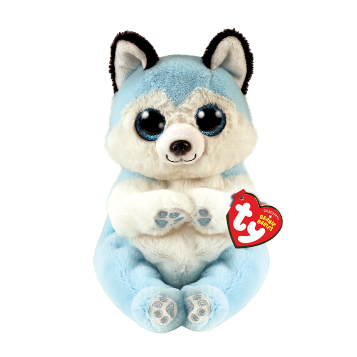 Plus Ty 15cm Beanie Bellies Thunder Husky Blue