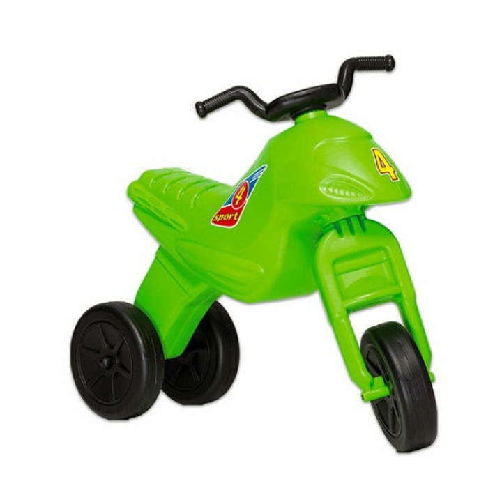 Детски мотоциклет с три колела без педали, ябълковозелен, среден 142