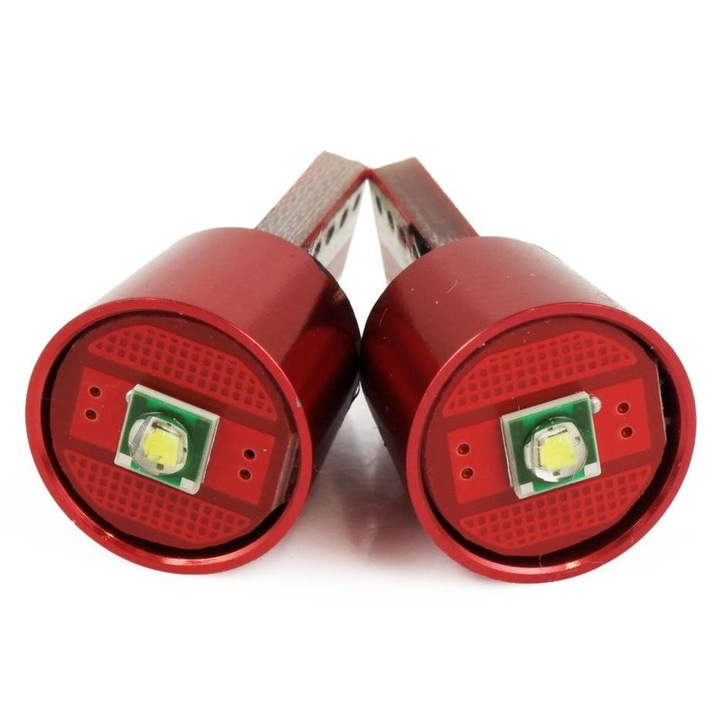 Bec auto, Interlook, LED, 12V, W5W, Rosu