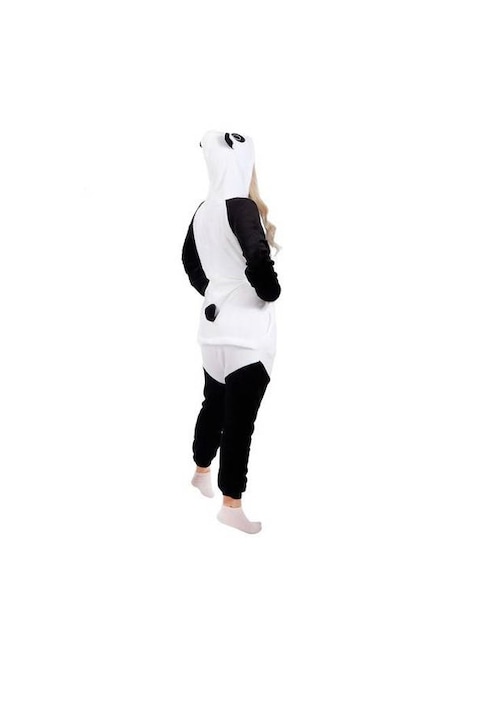 Springos Női egyrészes kigurumi pizsama, Panda, L-es méret, Fekete/Fehér