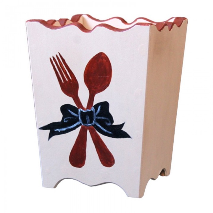 Suport pentru tacamuri, ustensile de bucatarie, Multicolor, inaltime 20 cm