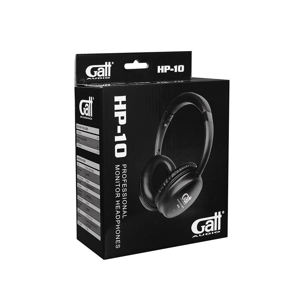 Casti profesionale Gatt Audio HP10, cablu 1,5 m, adaptor
