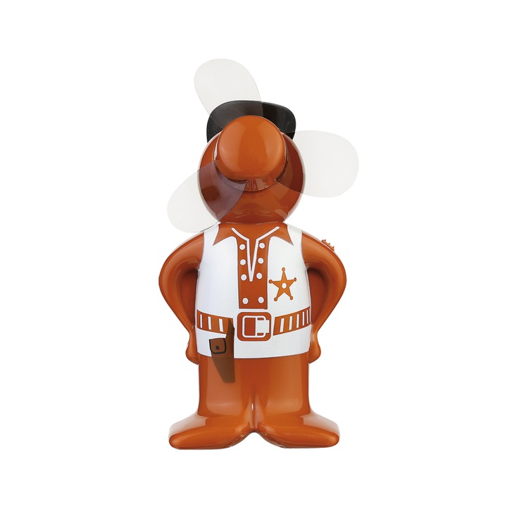 Мини вентилатор, Cilio, Каубой, 11 см, Кафяв