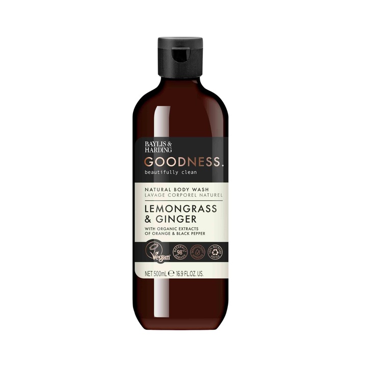 Gel de dus pentru corp, Baylis&Harding, Lemongrass si Ghimbir, 500ml