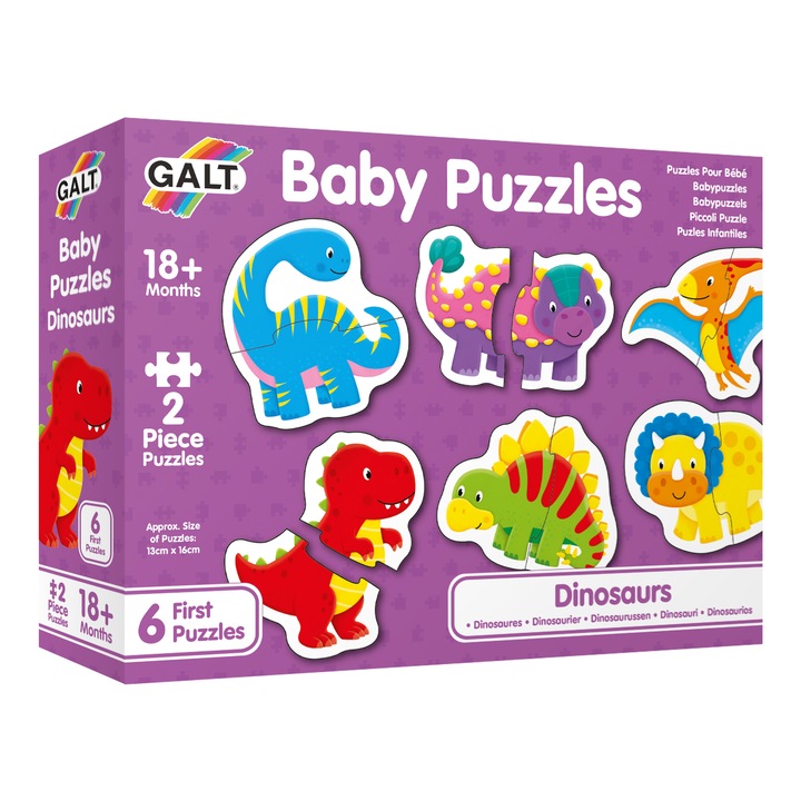 Galt baba puzzle, dinoszauruszok, 12 darab, 1005455