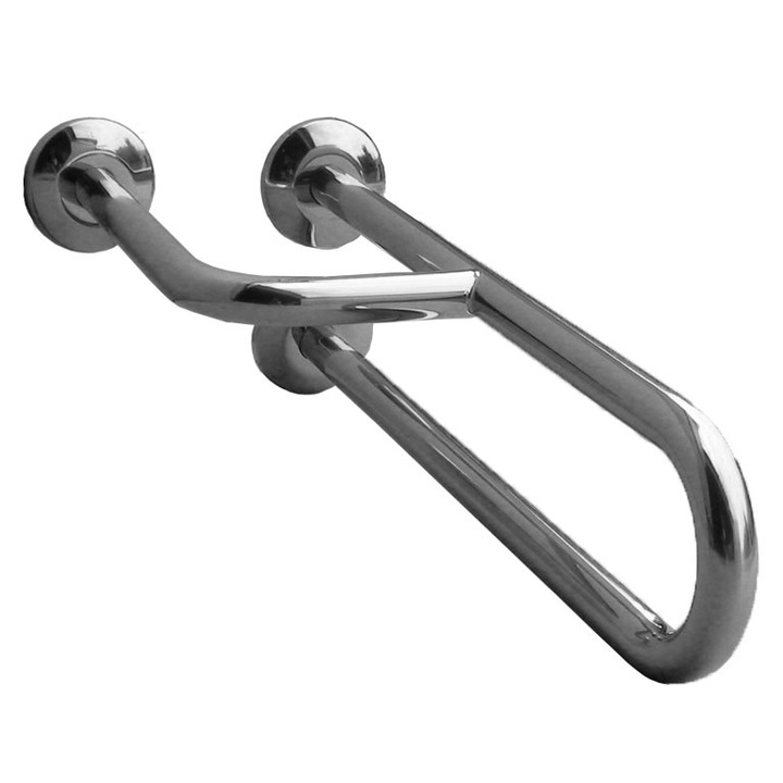 Maner lavoar fix pentru persoane cu dizabilitati, Faneco, Otel inoxidabil, Crom lucios