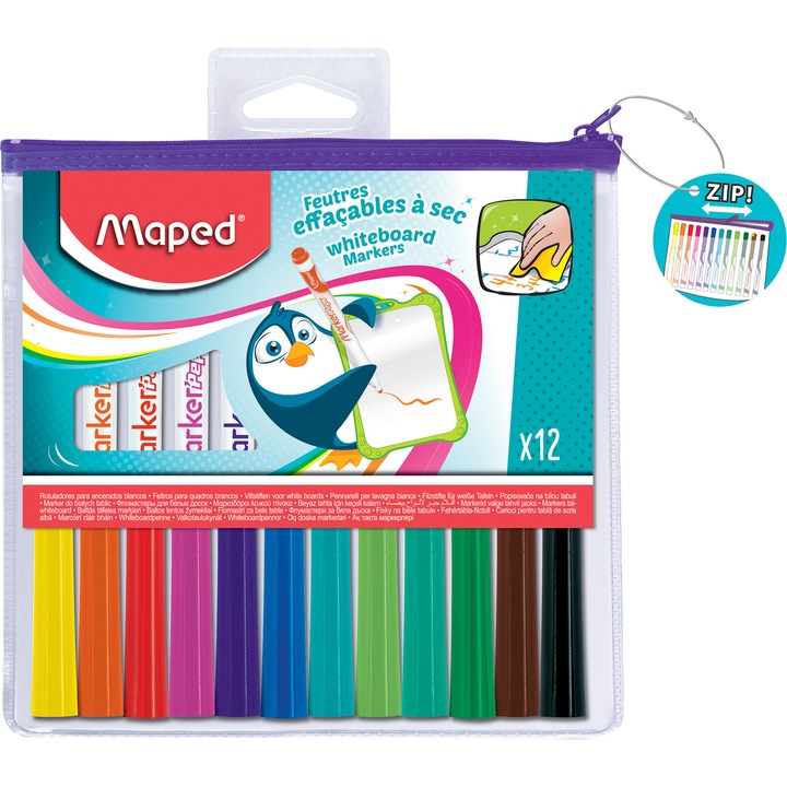 Whiteboard marker Maped Marker'Peps 12 culori /set