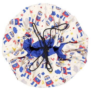 Salteluta si sac pentru jucarii 2 in 1 Superhero, Play and Go , 6 luni + Salteluta si sac pentru jucarii 2 in 1 Superhero, Play and Go , 6 luni +