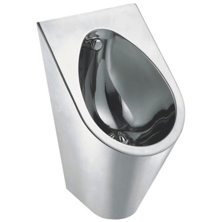 Pisoar suspendat, Faneco, Inox, 60.5x36x39.5 cm, Argintiu