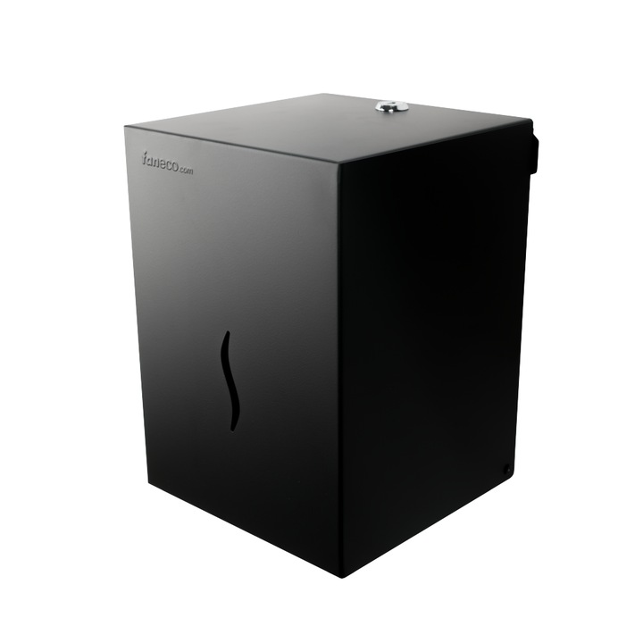 Dispenser servetele, Faneco, Inox, Negru