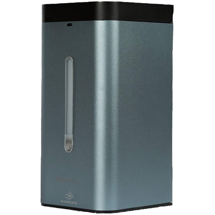 Dispenser dezinfectant Faneco, Aluminiu, 1l, Gri
