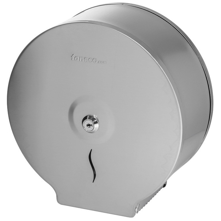 Suport pentru role de toaleta, Faneco, Otel inoxidabil, Argintiu