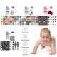Set 64 carti pentru stimulare vizuala si cognitiva bebelusi Montessori, 0-36 luni, QuTek, multicolor