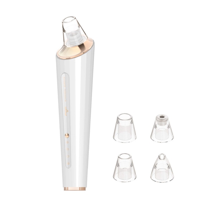 Dispozitiv ingrijire faciala, SANSAME, 4 Capete interschimbabile, 3 Trepte intensitate, Alb