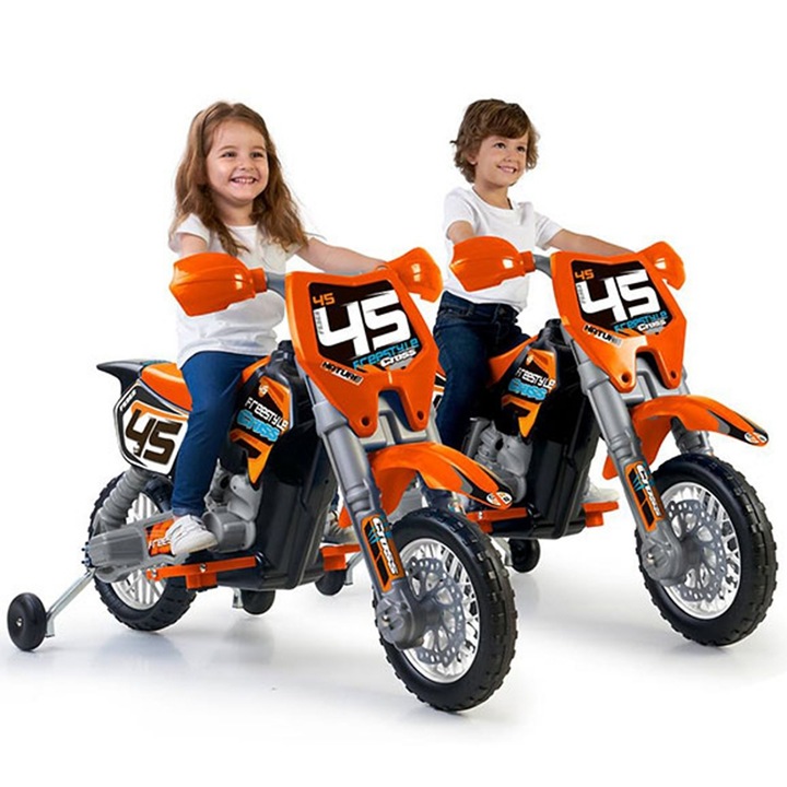 Elektromos motorkerékpár gyerekeknek, Láz, Narancs, 3-4Y