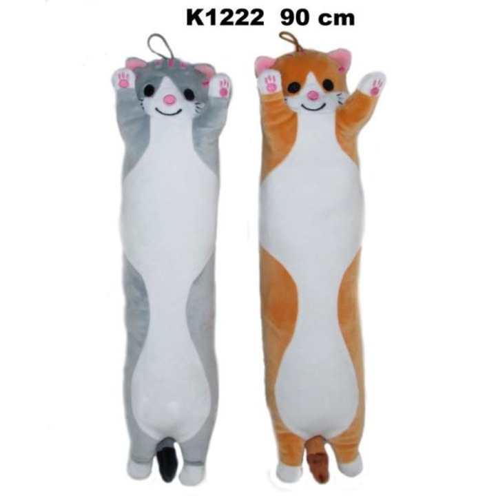 Плюшена играчка, Котка, 90 см, 2 цвята, Неделя микс, Цена за 1 бр.