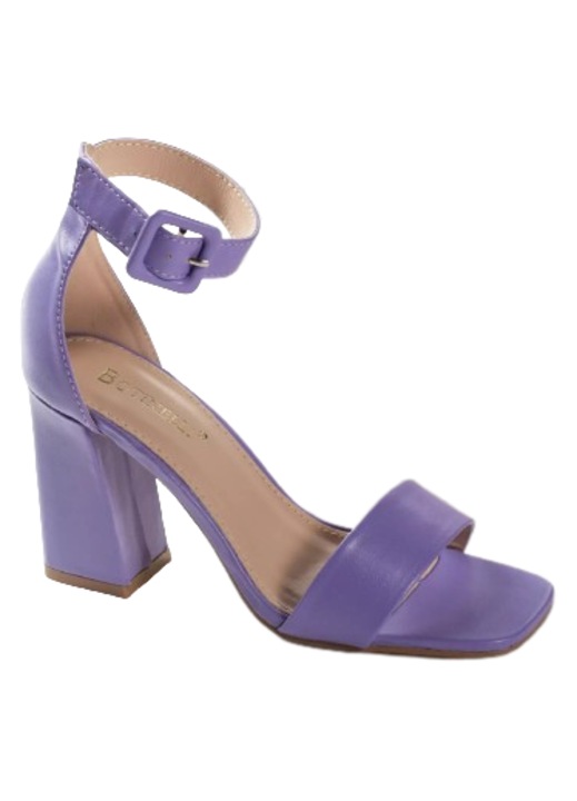 Sandale dama cu toc, Moda Stil, Marlye, Piele intoarsa, Violet