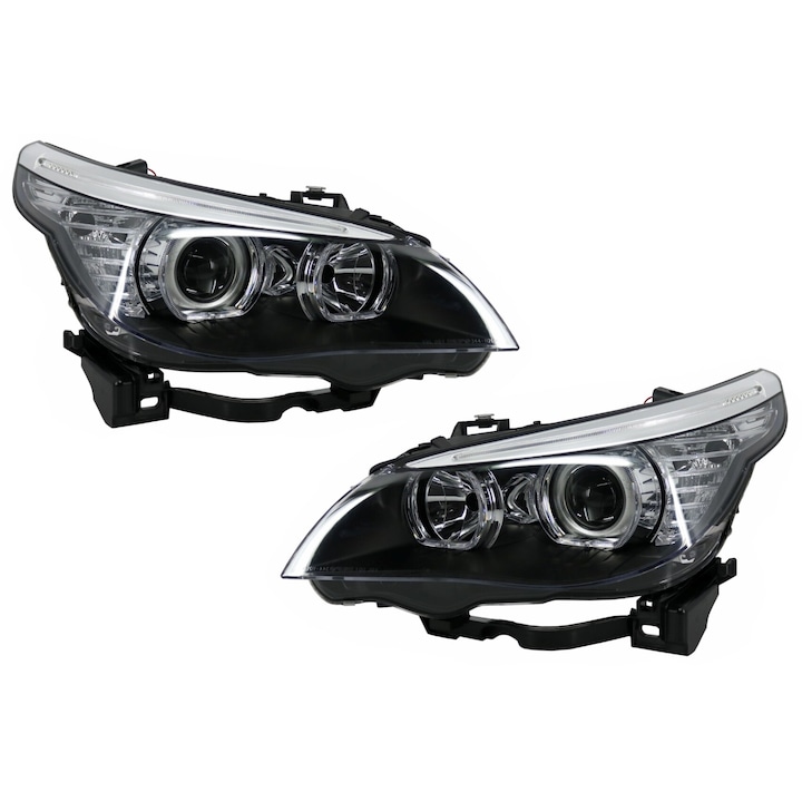 LED фарове Angel Eyes, сСъвместими с BMW 5 Series E60 E61 2003-2007 LCI Design