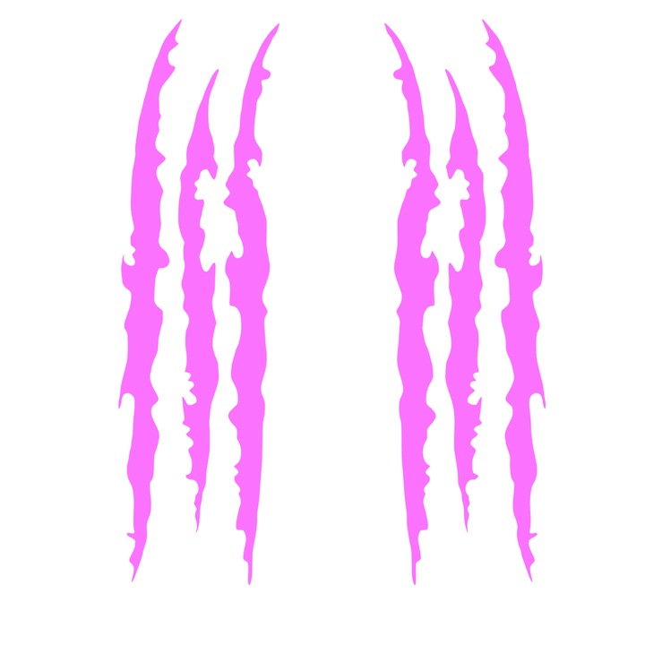 Set doua stickere auto faruri, lateral, capota, roz, 40x12cm