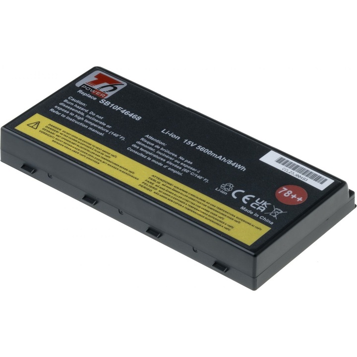Baterie T6 Power compatibil cu Lenovo ThinkPad P70, P71, 5600mAh, 84Wh, 8 celule