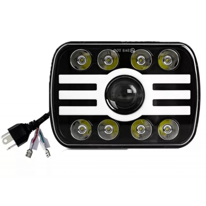 Far auto F.TIP 13-OFF ROAD: 7"/65W / 5X7 (inch)/12V-24V/5000LM/ IP 68 Rezistent la apa