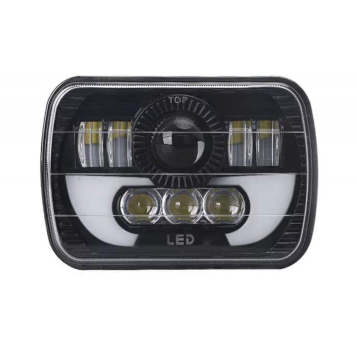 Far auto F.TIP 16-OFF ROAD: 7"/90W / 5X7 (inch)/12V-24V/30.000LM/ IP 68 Rezistent la apa