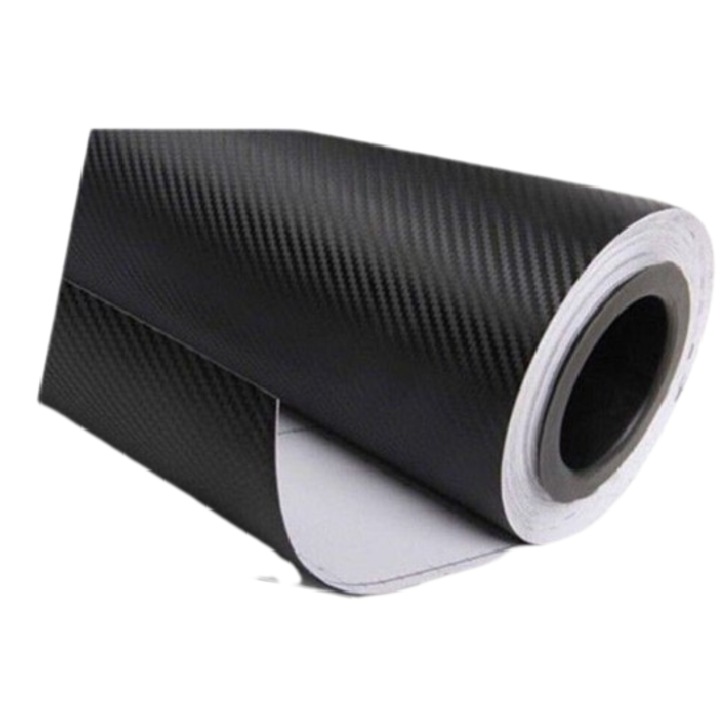 Folie colantare auto Carbon 3D Negru, 3m x 1,27m