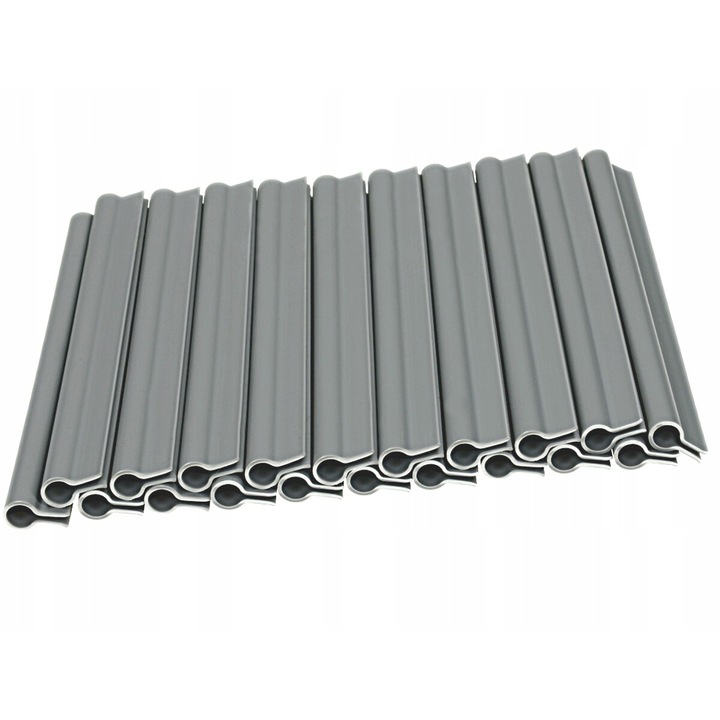 Set 20 accesorii pentru montare banda de gard, Linarem, 20 buc, 19 cm, gri deschis, rezistente la UV