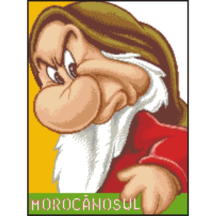 Morocanosul - kit goblen cu diagrama alb-negru