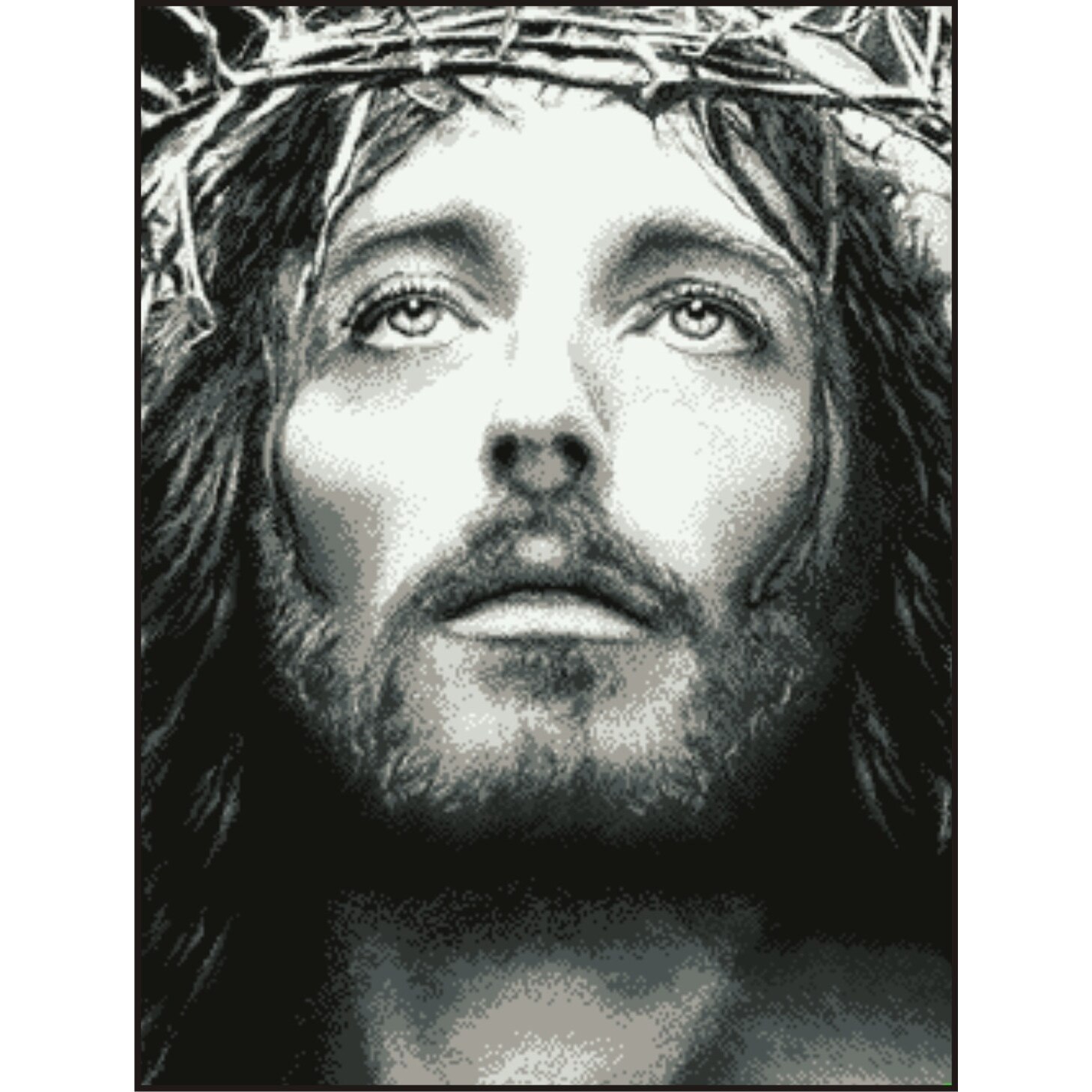 Jertfa Mantuitorului - kit goblen cu diagrama alb-negru