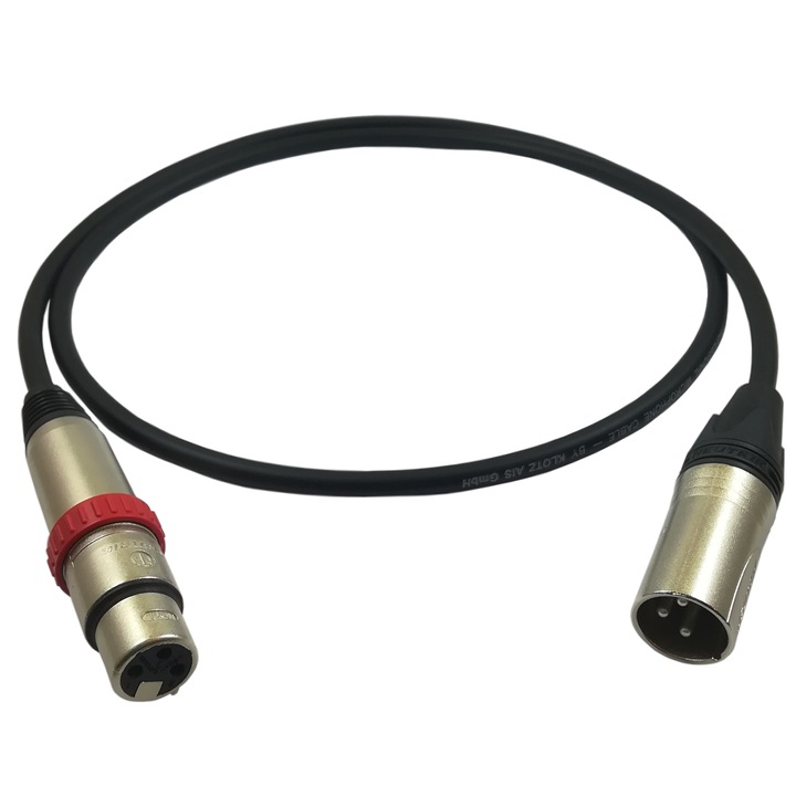Cablu Microfon Klotz - Neutrik XLR Tata / XLR Mama ON-OFF 3m