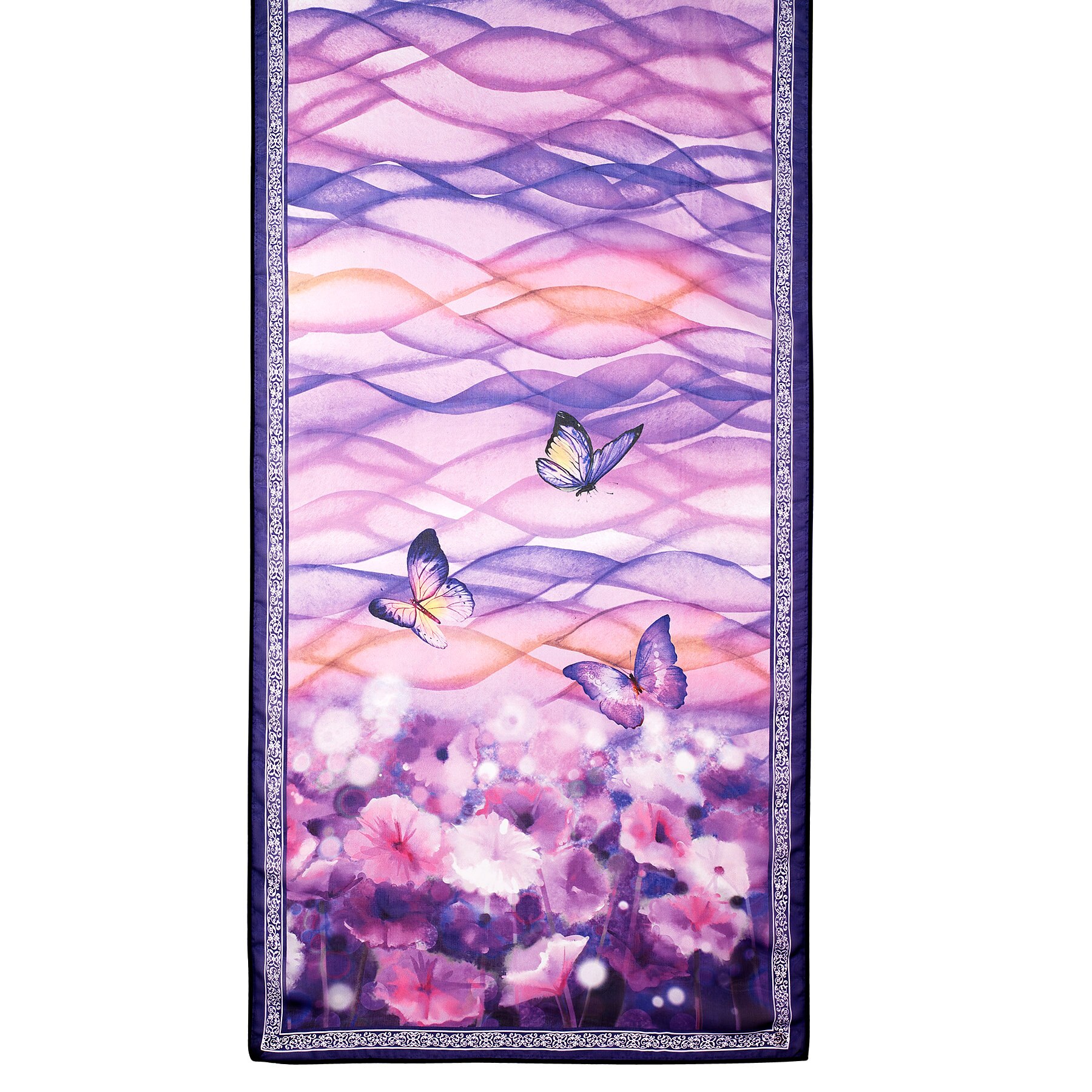 Esarfa Galleria Inc. USA, Model floral, Poliester, Multicolor