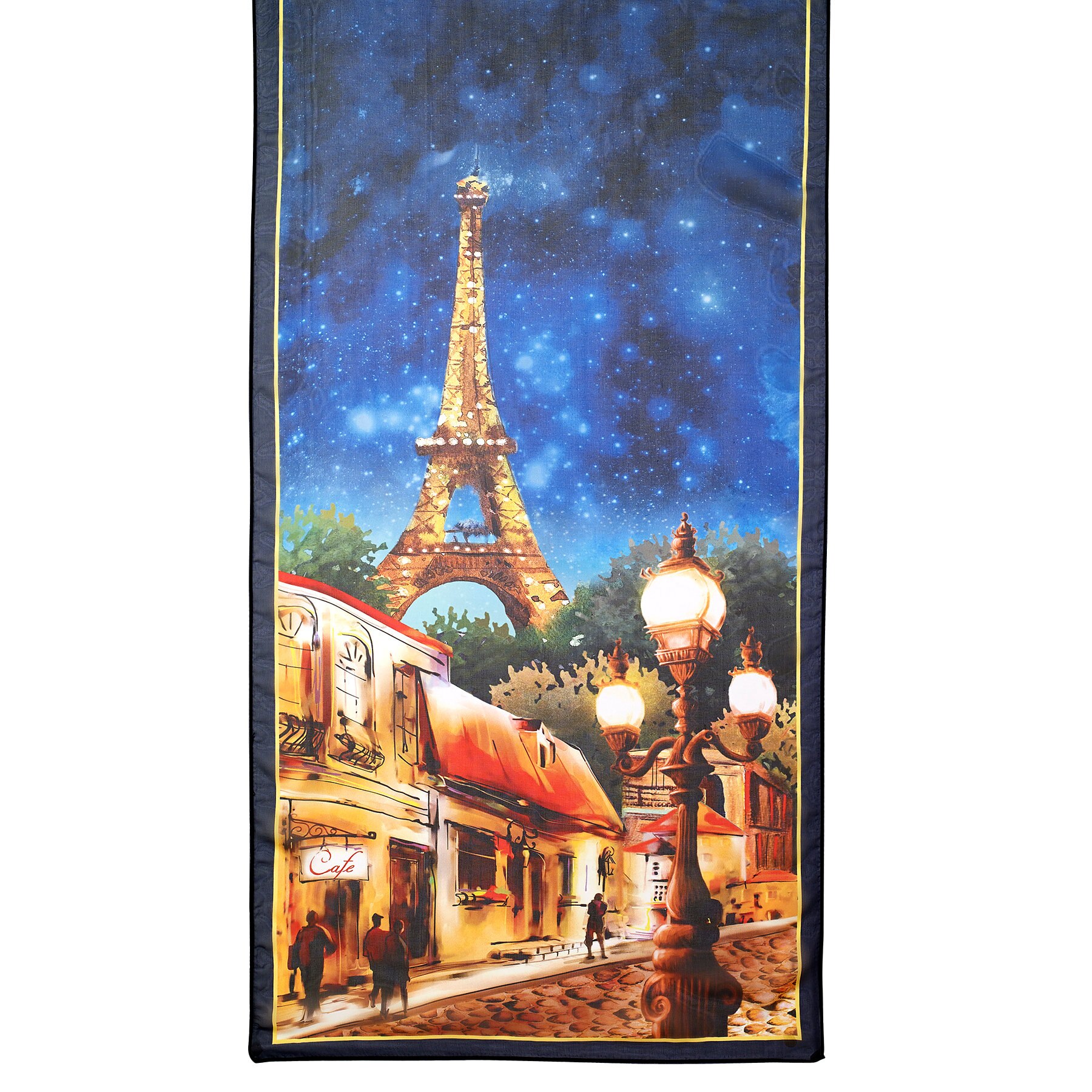 Esarfa Galleria Inc. USA, Model Paris orasul luminii, Poliester, Multicolor